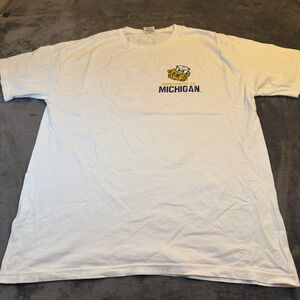 University of Michigan Wolverines Mascot T Shirt Mens XL Comfort Wash White